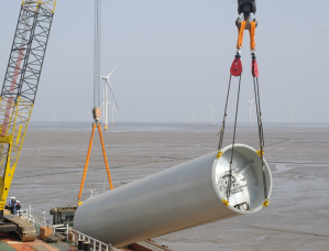 起重滑车解决海上风力发电机搭建难题
