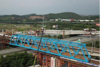 广湛高铁全线首座钢桁梁主体工程完工
